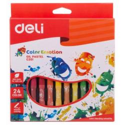 Мелки масляной пастели Deli Color Emotion, 24 цвета, арт. EC20120