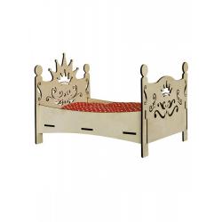Лежак для животных Кроватка с короной, сборная модель