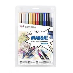 Набор брашпенов Tombow ABT Manga-set Shonen, 10 штук