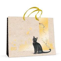 Пакет подарочный Черные кошки (32,5x26x13 см)