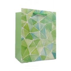 Пакет подарочный Витраж, зеленый, 18х23х10 см