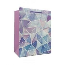Пакет подарочный Витраж, фиолетовый, 18х23х10 см