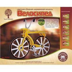 Сборная деревянная модель, цветная Велосипед