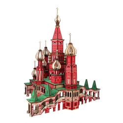 Сборная деревянная модель Церковь цветная