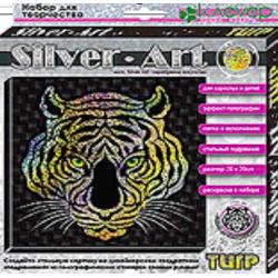 Набор для изготовления картины Silver-Art Тигр, декорирование