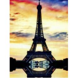 Алмазная мозаика Париж на закате, 30х40 см