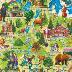 Карта России настенная Наша Родина - Россия, 101х69 см, ламинированная