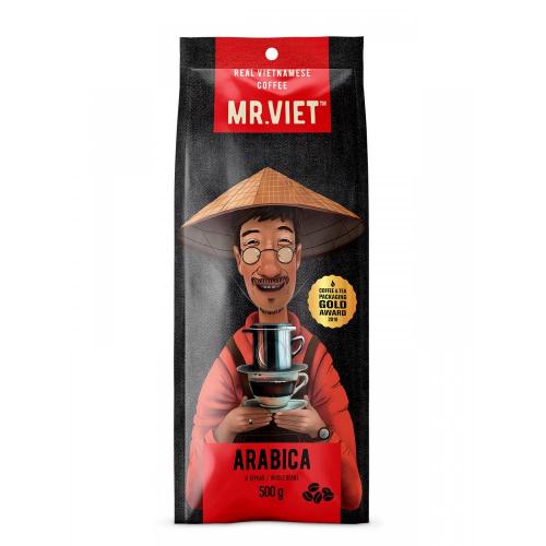 Кофе натуральный жареный в зернах Mr. Viet Arabica (500 г)