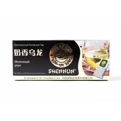Зеленый чай Shennun молочный улун (25 пакетиков по 1,8 грамм)