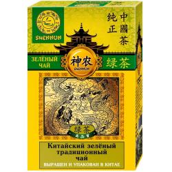 Чай зеленый китайский традиционный крупнолистовой Shennun (100 грамм)