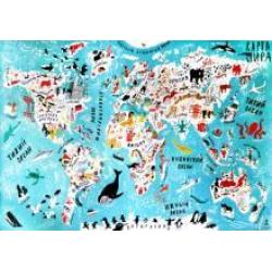 Карта Мир, 600х845 мм, в тубусе (11252)