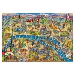 Пазл Карта Парижа (500 деталей)