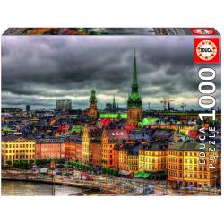 Пазл Вид на Стокгольм, Швеция (1000 деталей)