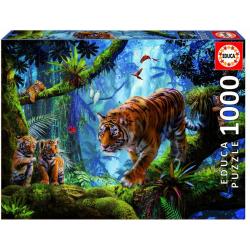 Пазл Тигры на дереве (1000 деталей)
