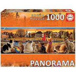 Пазл-панорама Коты на набережной (1000 деталей)