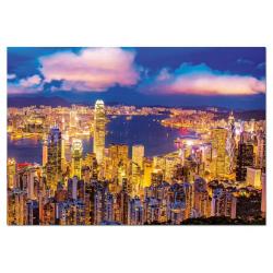Пазл с неоновым свечением Гонконг, небоскребы (1000 деталей)