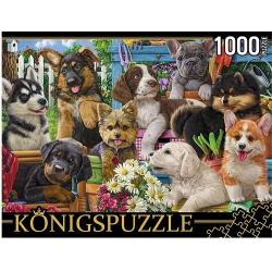 Пазлы Konigspuzzle. Собачки в саду, 1000 элементов