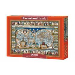 Пазл Средневековая карта мира, 2000 деталей