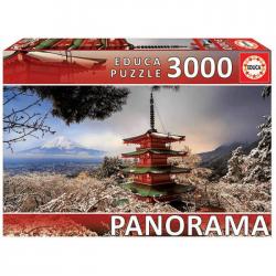 Пазл-панорама Гора Фудзи и пагода Чурейто (3000 деталей)