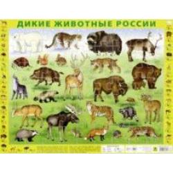 Детский пазл на подложке Дикие животные России, 63 элемента