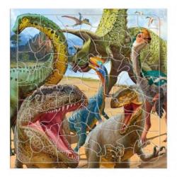 Пазл фигурный на подложке Динозавры, 45 деталей